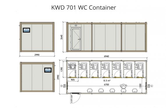KWD 701 Контейнер Тоалетна