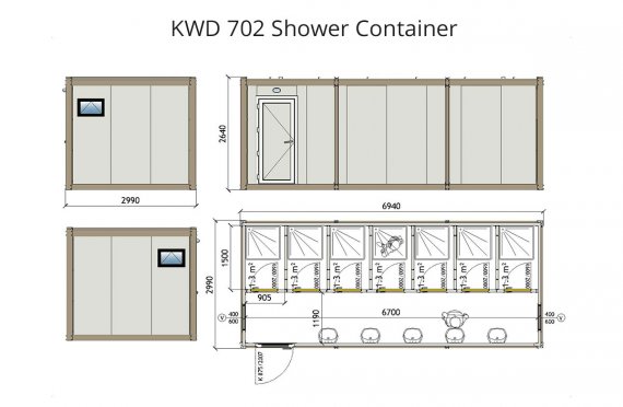 KWD 702 Контейнер Баня